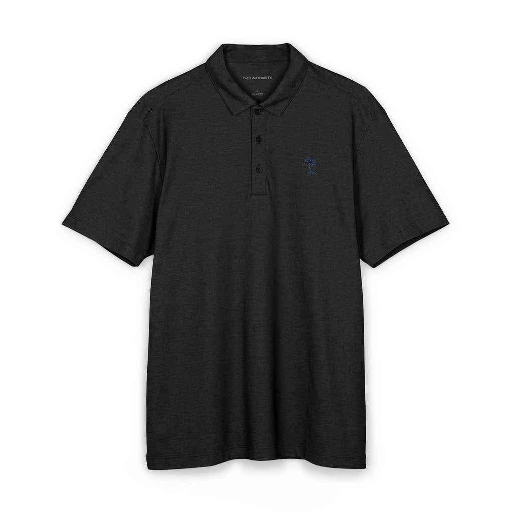 Men's Embroidered Logo Polo Shirt - Fine Pique Blend, Classic Work & Casual