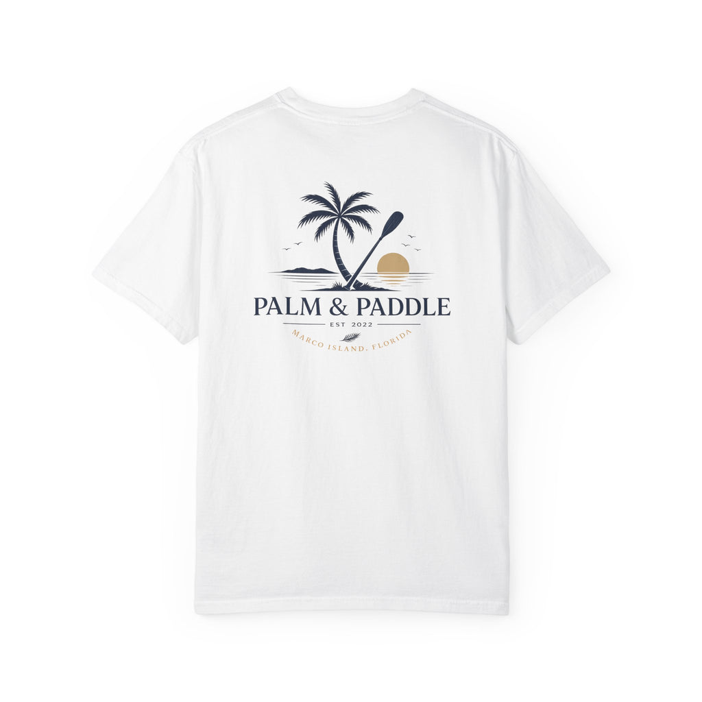Palm & Paddle logo T-Shirt | Palm tree paddle beach design