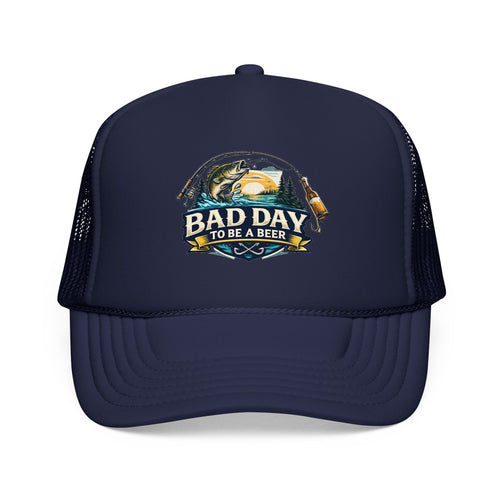Bad Day To Be A Beer Trucker Hat — Vintage Beer Patch Foam Trucker Cap