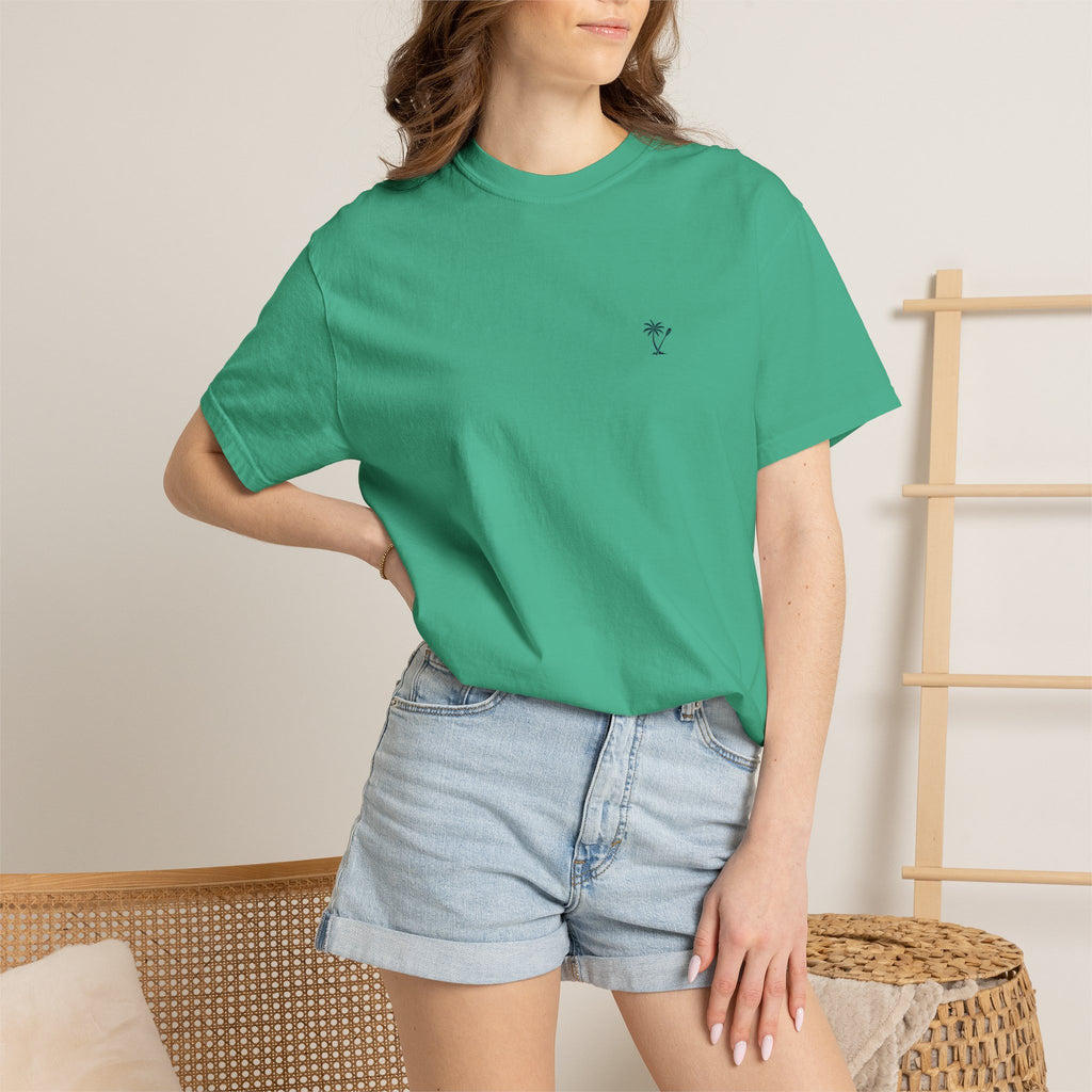 Palm & Paddle logo T-Shirt | Palm tree paddle beach design