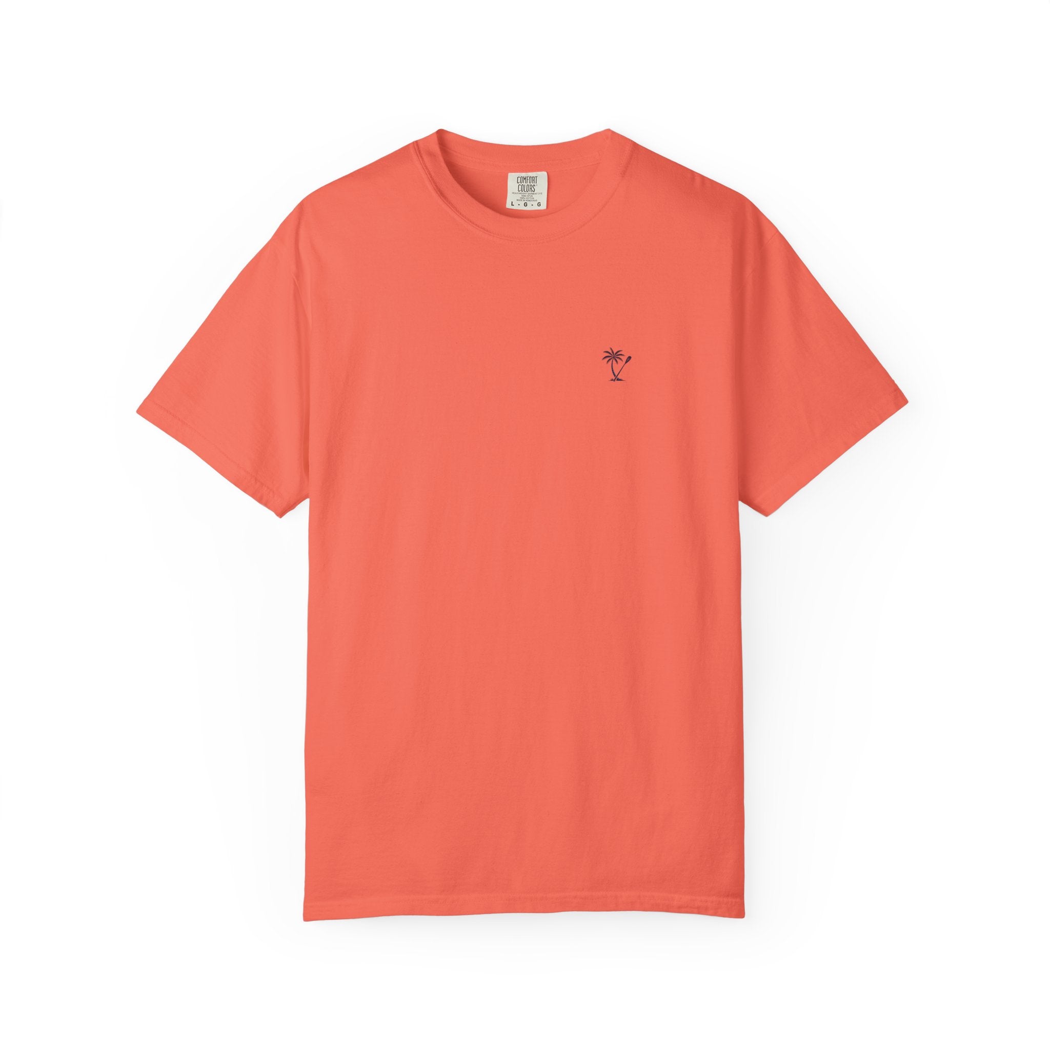 Palm & Paddle logo T-Shirt | Palm tree paddle beach design