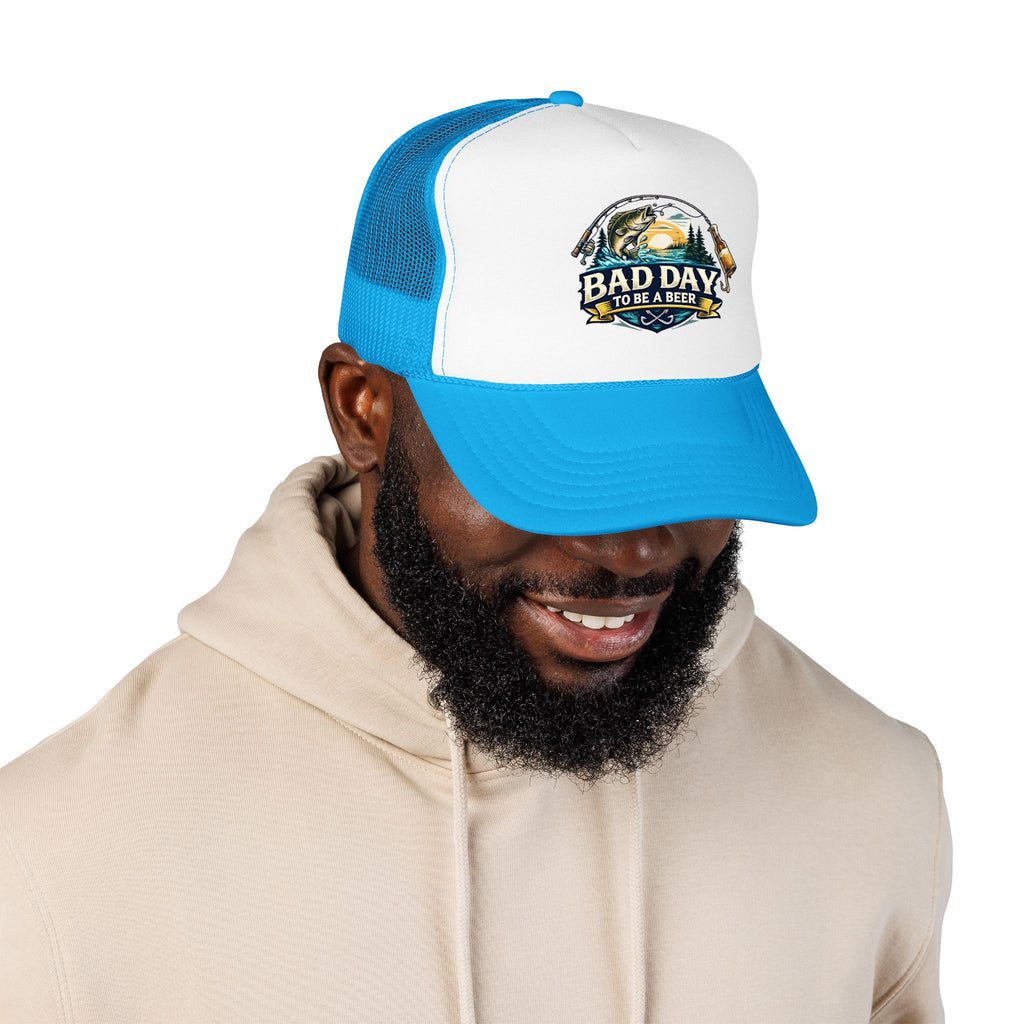 Bad Day To Be A Beer Trucker Hat — Vintage Beer Patch Foam Trucker Cap