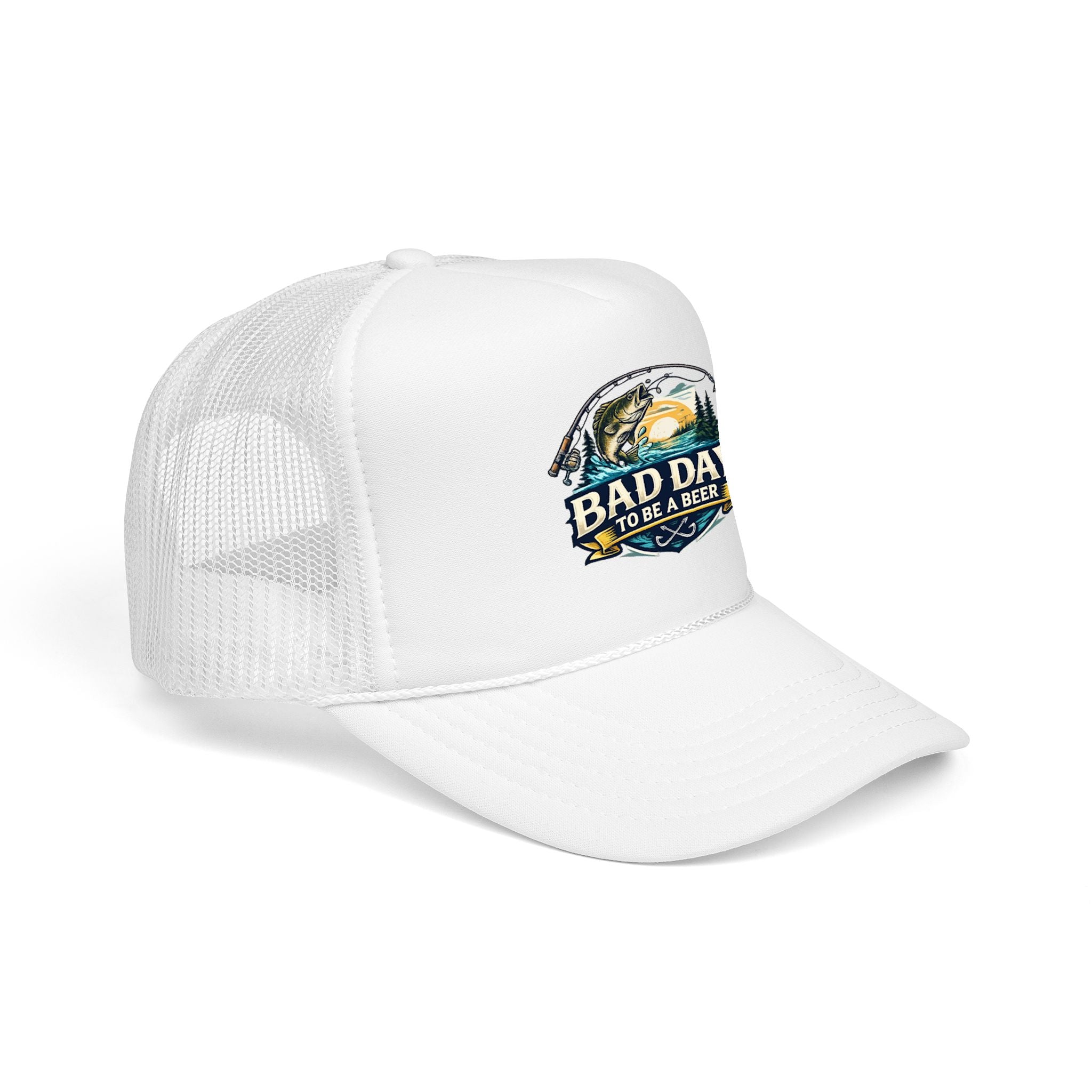 Bad Day To Be A Beer Trucker Hat — Vintage Beer Patch Foam Trucker Cap