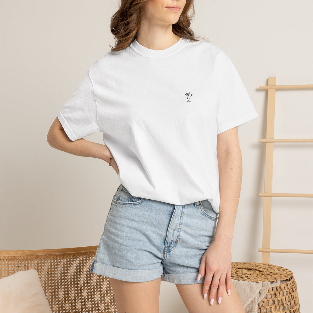 Palm & Paddle logo T-Shirt | Palm tree paddle beach design