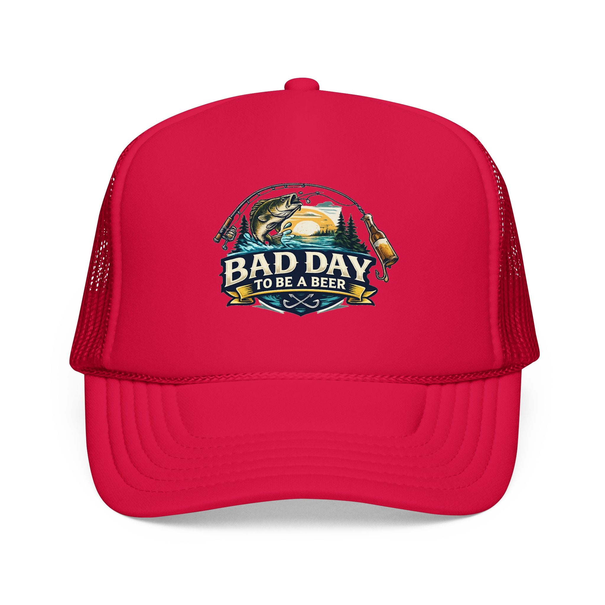 Bad Day To Be A Beer Trucker Hat — Vintage Beer Patch Foam Trucker Cap