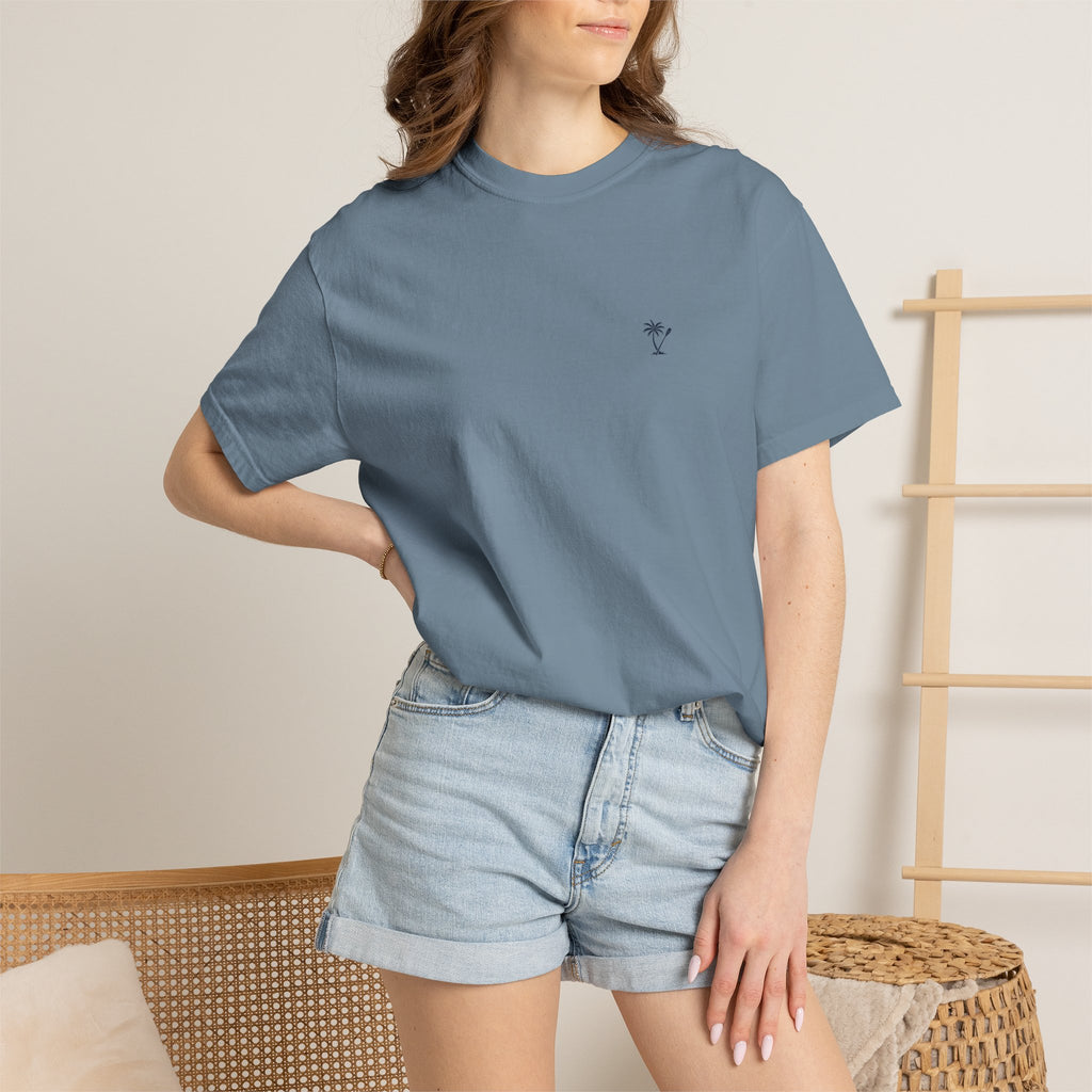 Palm & Paddle logo T-Shirt | Palm tree paddle beach design