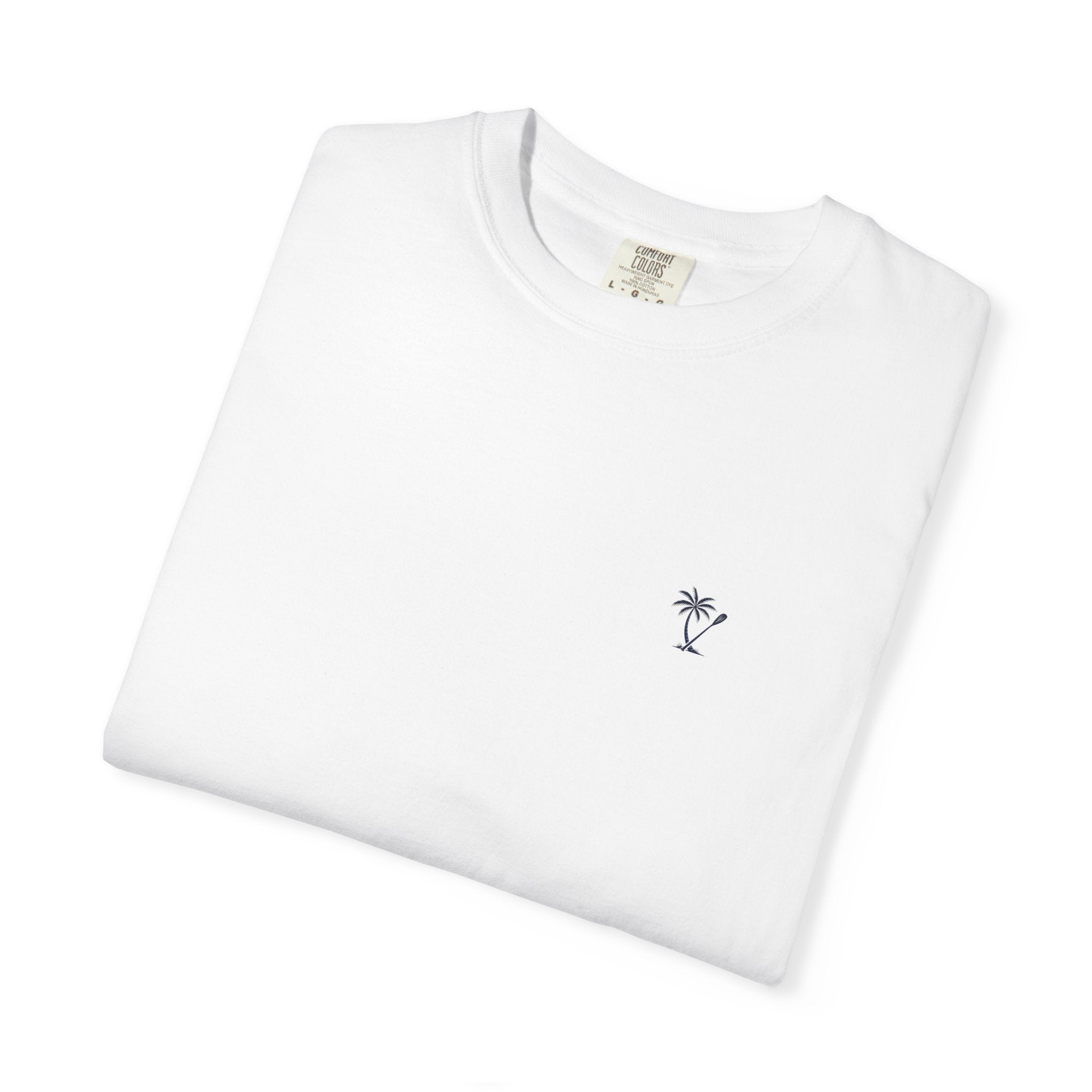 Palm & Paddle logo T-Shirt | Palm tree paddle beach design