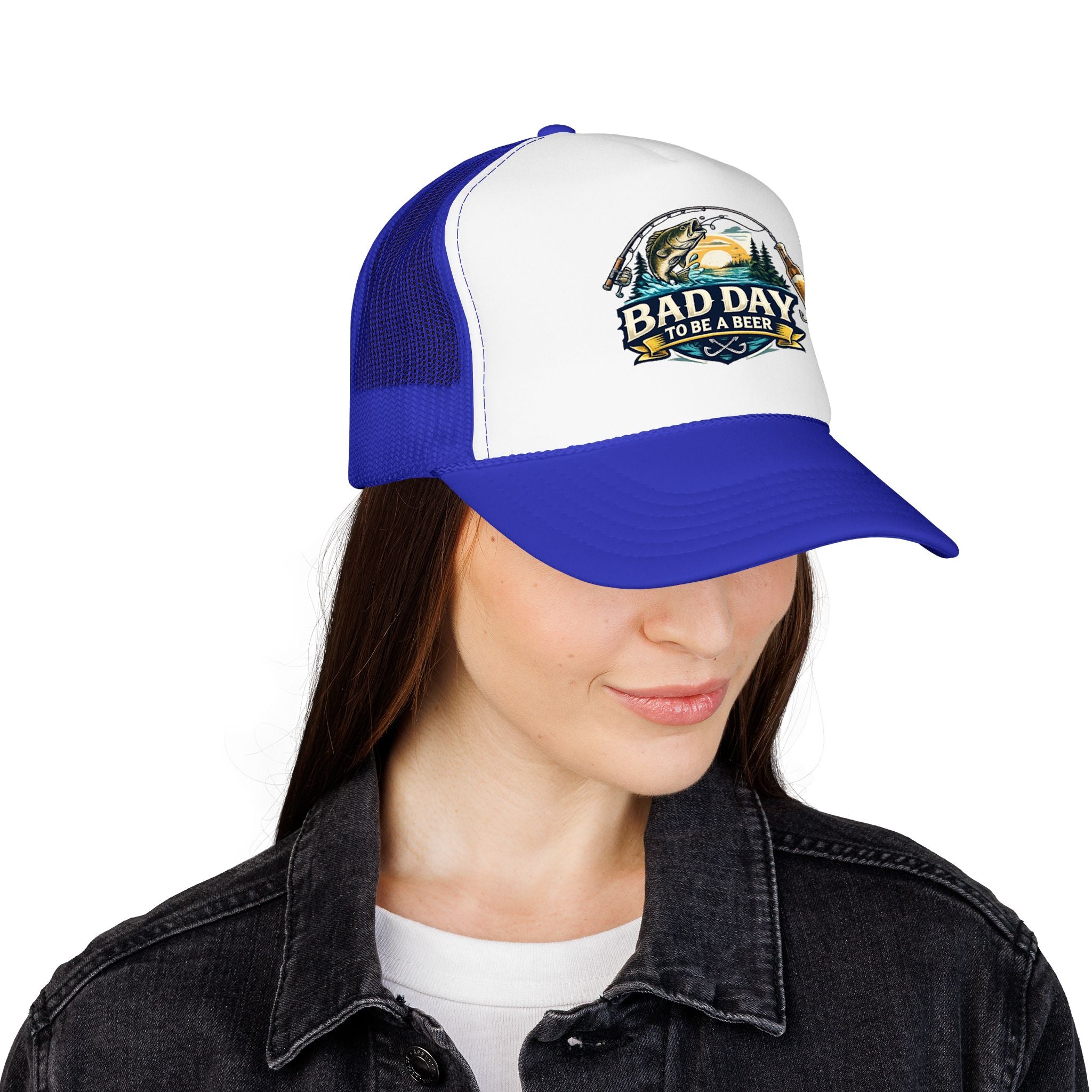 Bad Day To Be A Beer Trucker Hat — Vintage Beer Patch Foam Trucker Cap