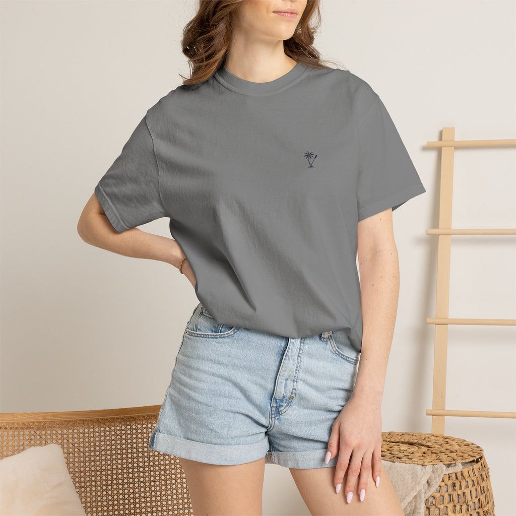 Palm & Paddle logo T-Shirt | Palm tree paddle beach design
