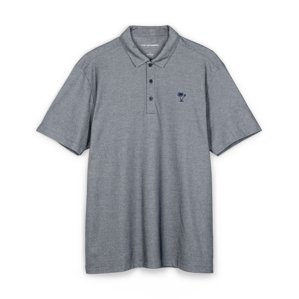 Men's Embroidered Logo Polo Shirt - Fine Pique Blend, Classic Work & Casual