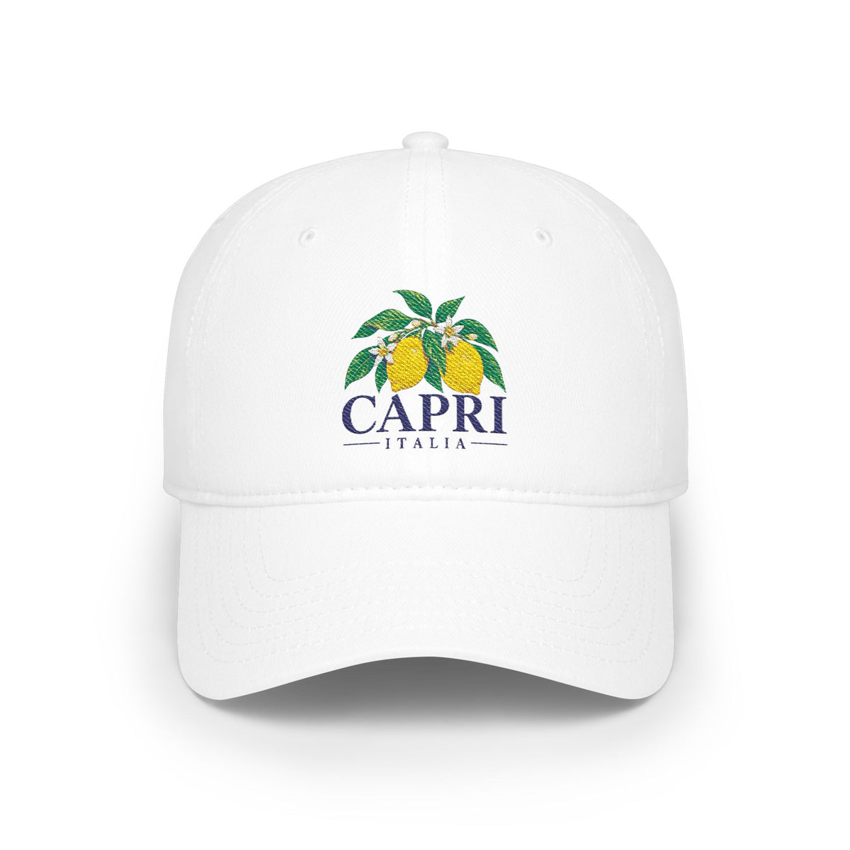 Lemons Baseball Cap — Vintage Citrus Embroidered