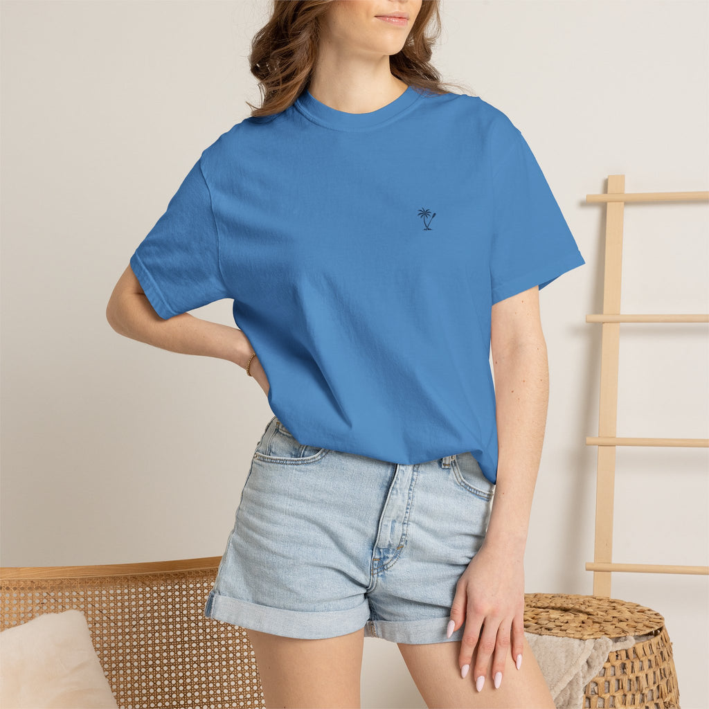 Palm & Paddle logo T-Shirt | Palm tree paddle beach design