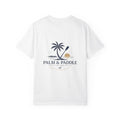 Palm & Paddle logo T-Shirt | Palm tree paddleboard beach design