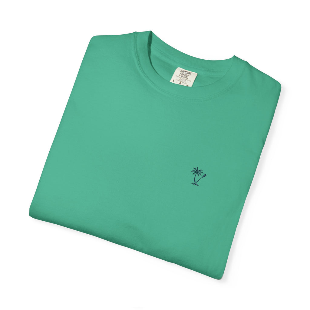 Palm & Paddle logo T-Shirt | Palm tree paddle beach design