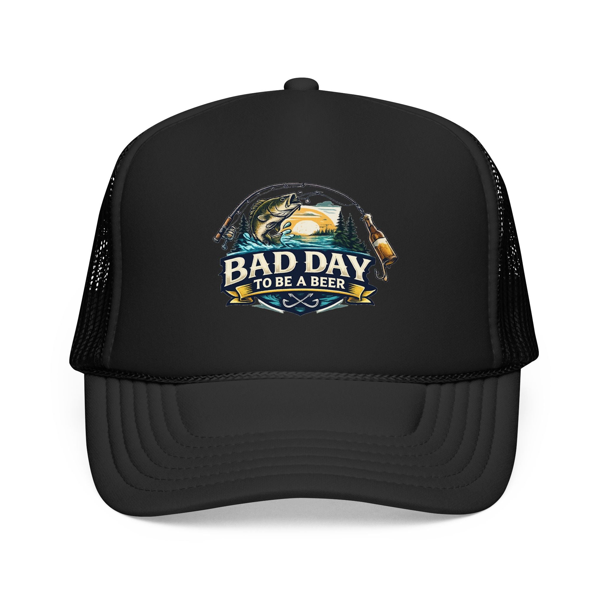 Bad Day To Be A Beer Trucker Hat — Vintage Beer Patch Foam Trucker Cap