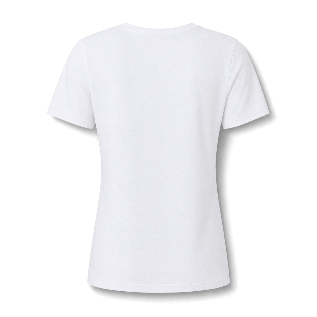 Women's V-Neck Tee — Marco Island Palm & Paddle Graphic