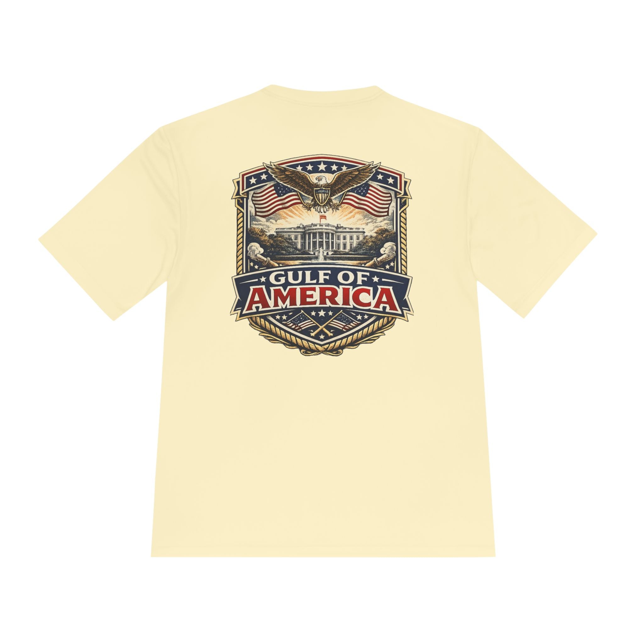 Gulf of America Graphic Tee — Patriotic Eagle & Flags Moisture‑Wicking Shirt