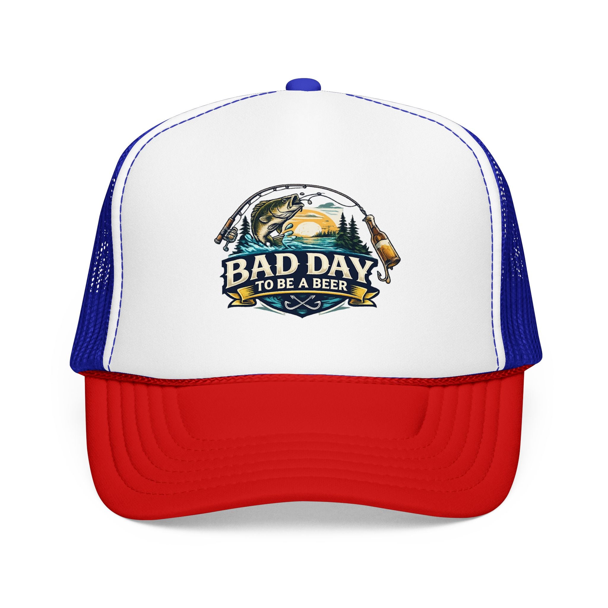 Bad Day To Be A Beer Trucker Hat — Vintage Beer Patch Foam Trucker Cap