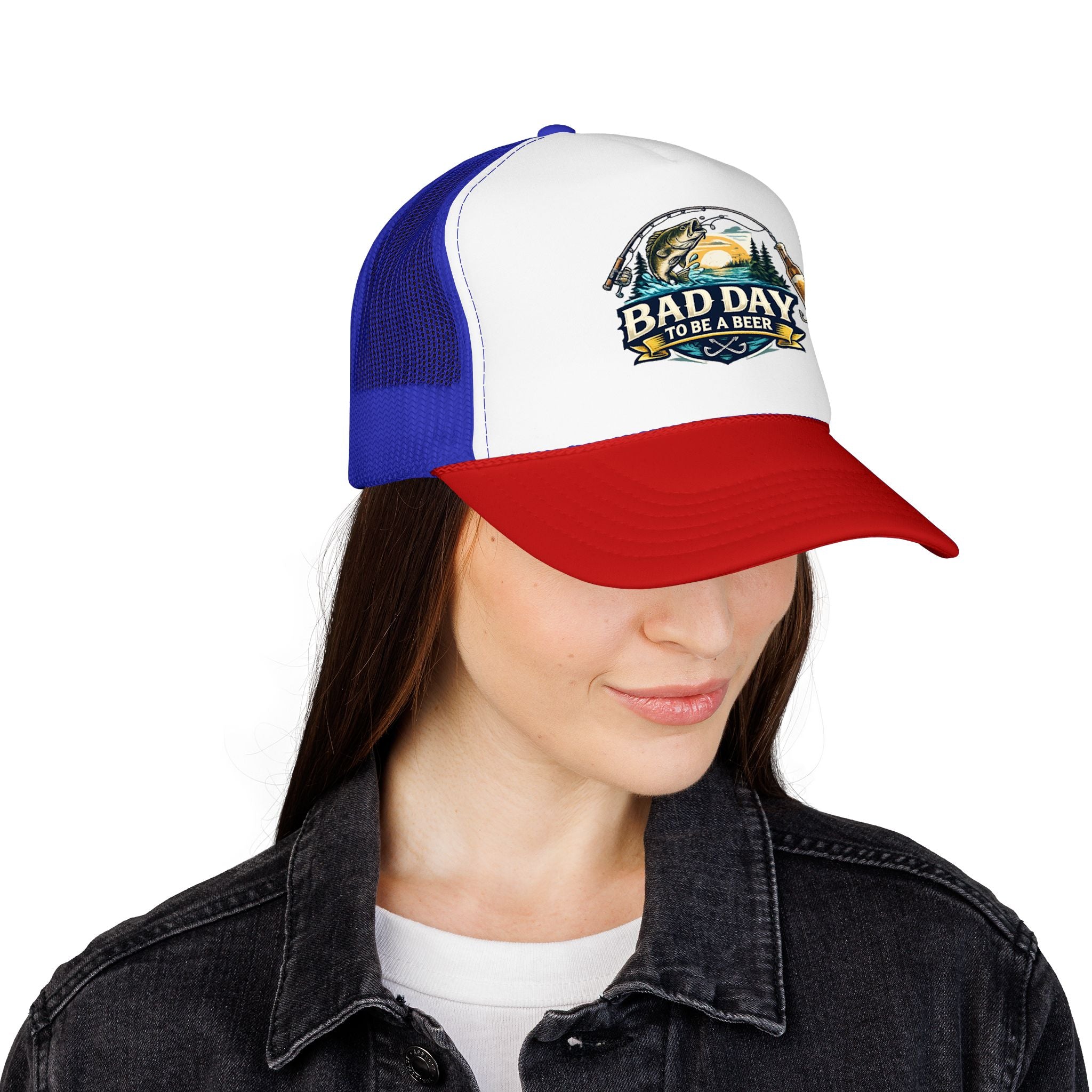 Bad Day To Be A Beer Trucker Hat — Vintage Beer Patch Foam Trucker Cap