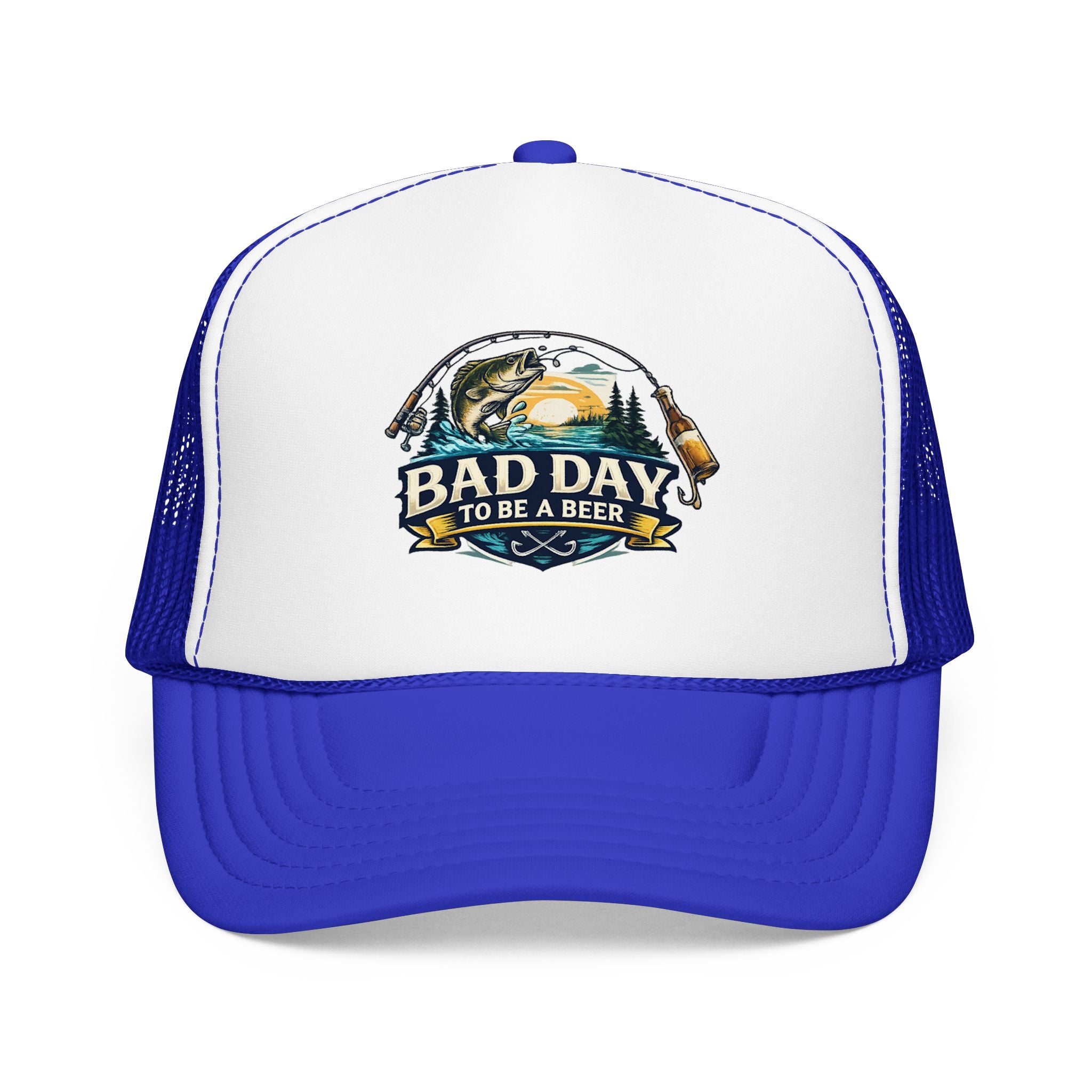 Bad Day To Be A Beer Trucker Hat — Vintage Beer Patch Foam Trucker Cap