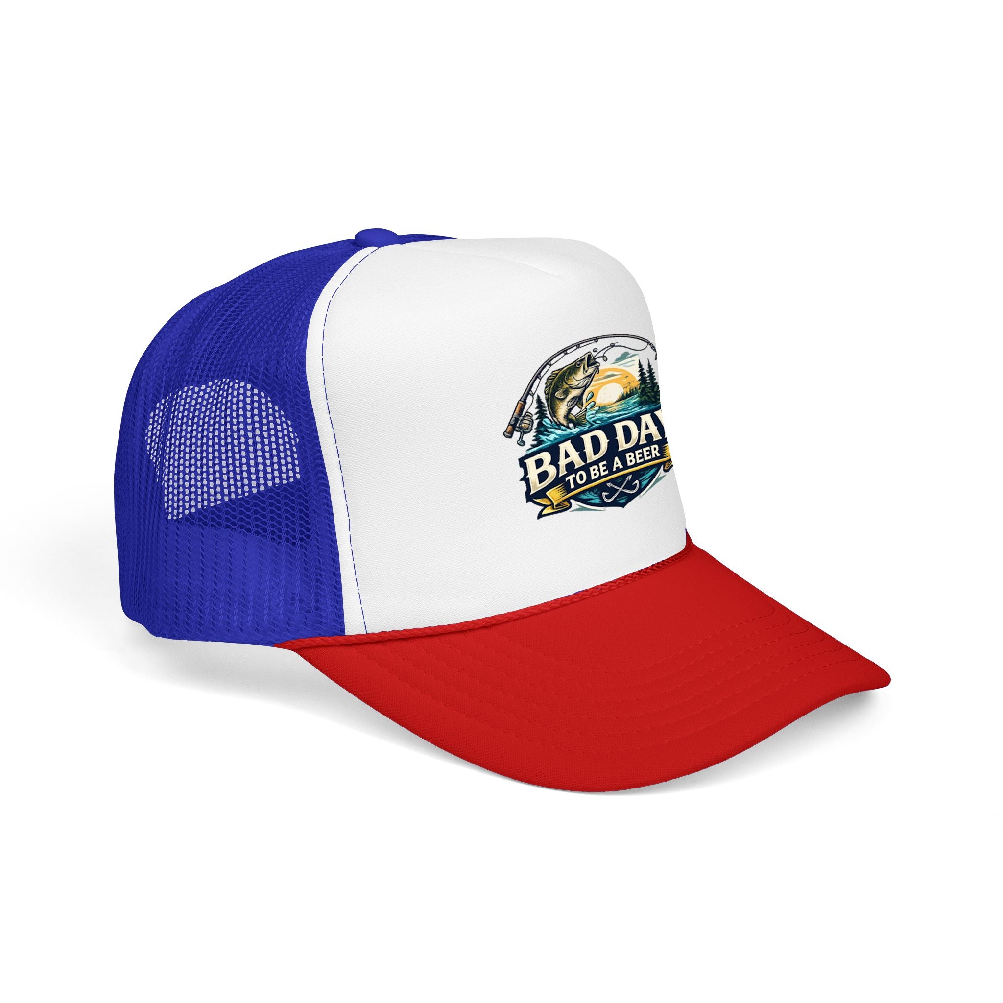 Bad Day To Be A Beer Trucker Hat — Vintage Beer Patch Foam Trucker Cap