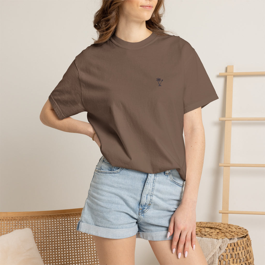 Palm & Paddle logo T-Shirt | Palm tree paddle beach design