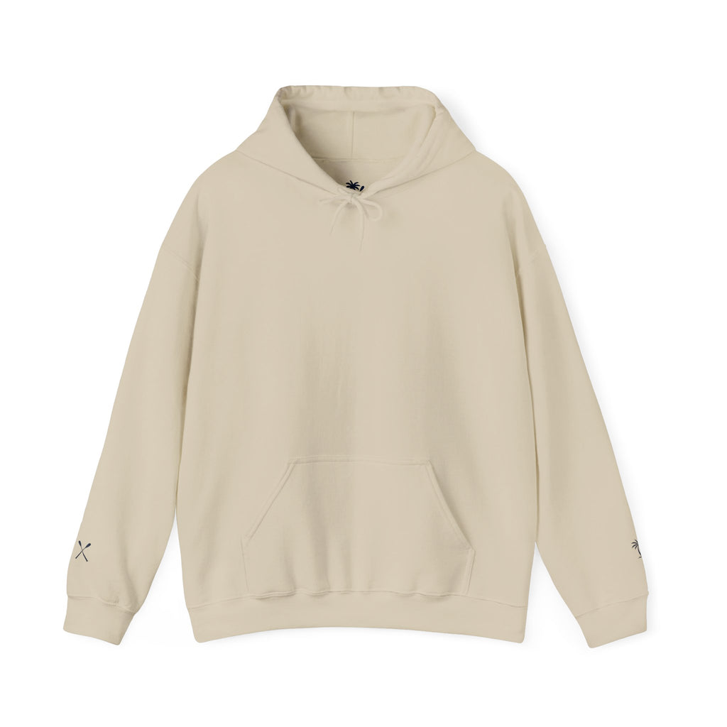 Hoodie — Vintage Palm Paddle Marco Island Map Logo