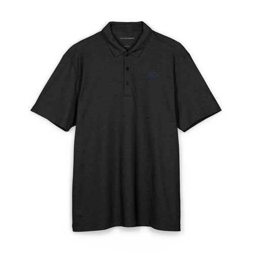Men's Embroidered Logo Polo Shirt - Fine Pique Blend, Classic Work & Casual