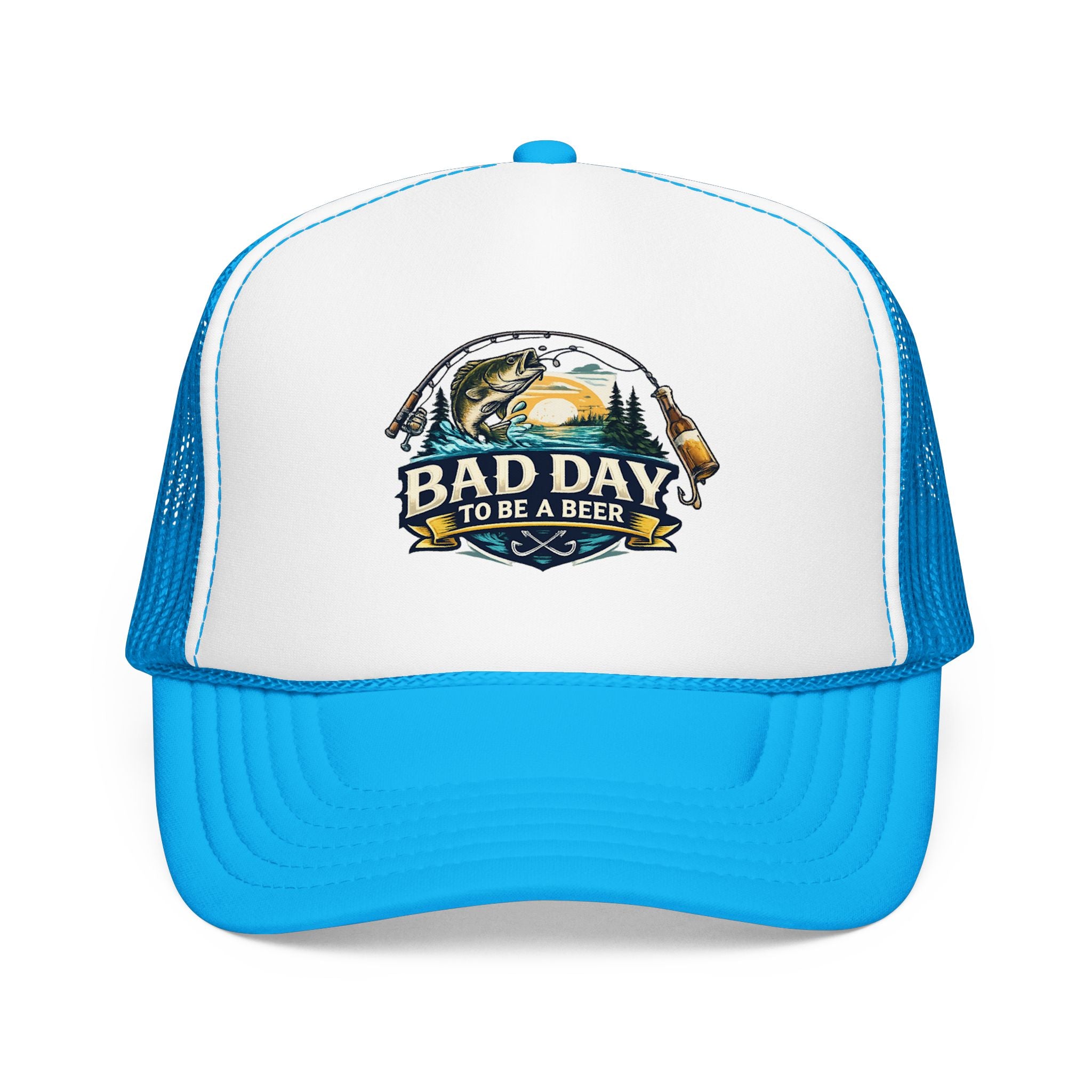 Bad Day To Be A Beer Trucker Hat — Vintage Beer Patch Foam Trucker Cap
