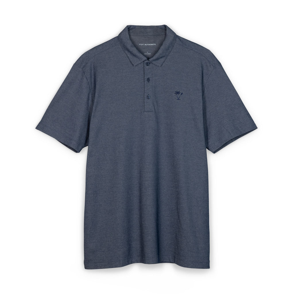 Men's Embroidered Logo Polo Shirt - Fine Pique Blend, Classic Work & Casual