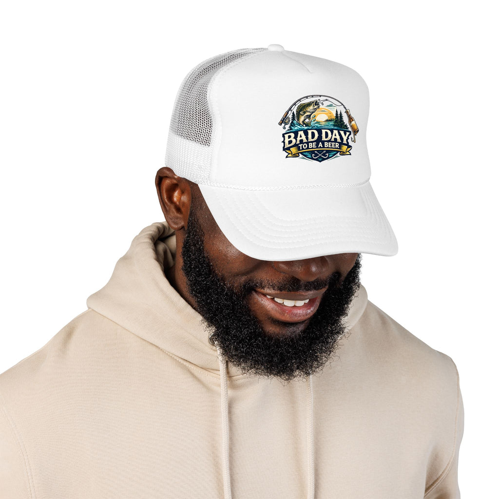 Bad Day To Be A Beer Trucker Hat — Vintage Beer Patch Foam Trucker Cap