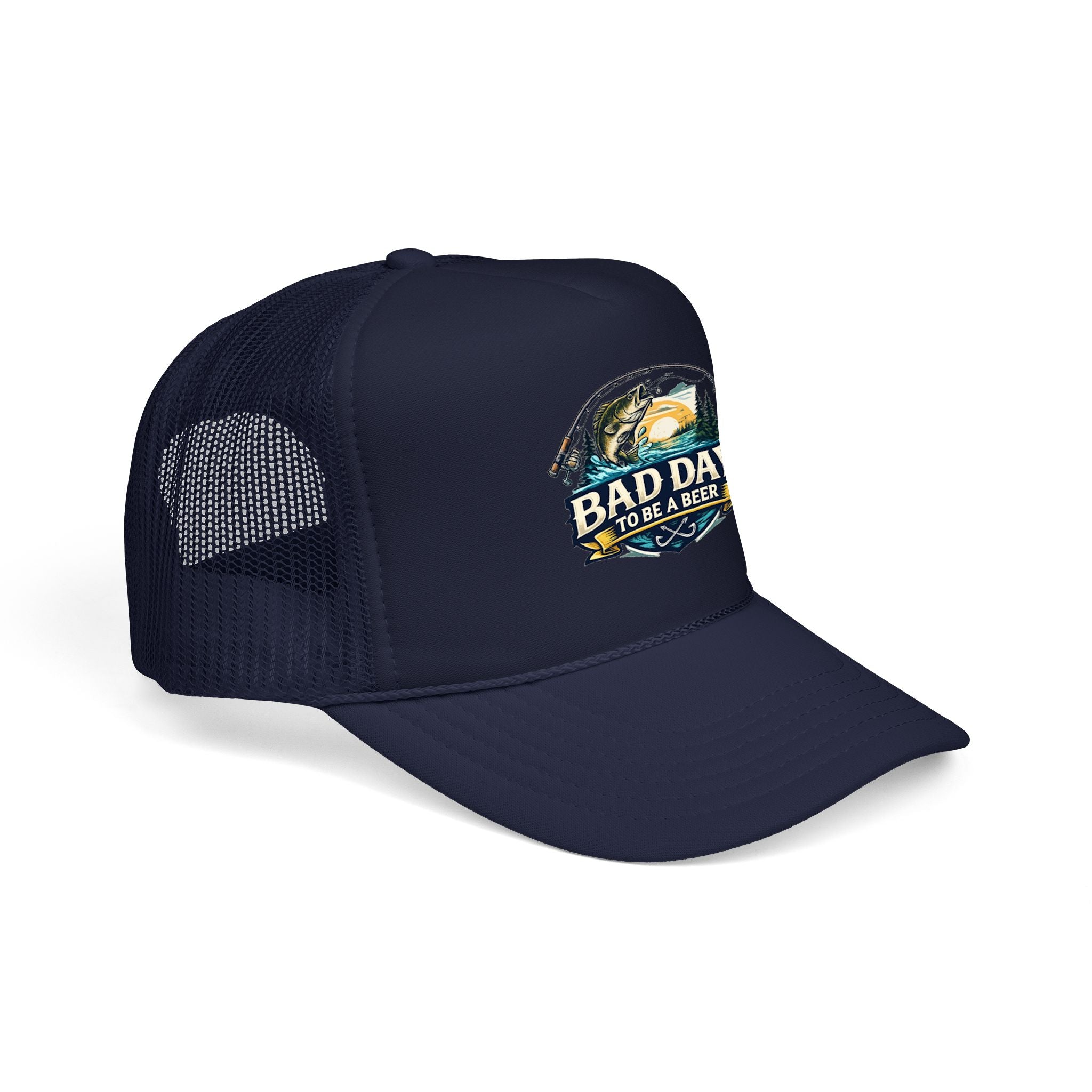Bad Day To Be A Beer Trucker Hat — Vintage Beer Patch Foam Trucker Cap