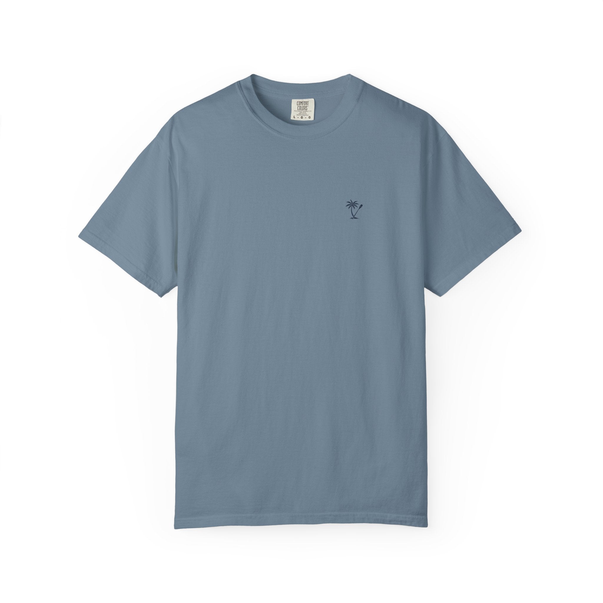 Palm & Paddle logo T-Shirt | Palm tree paddle beach design