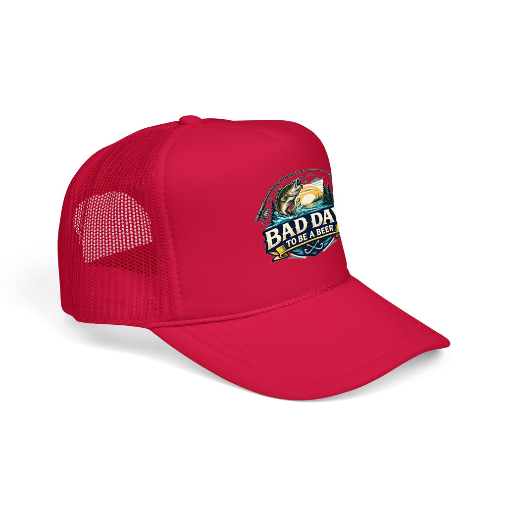 Bad Day To Be A Beer Trucker Hat — Vintage Beer Patch Foam Trucker Cap