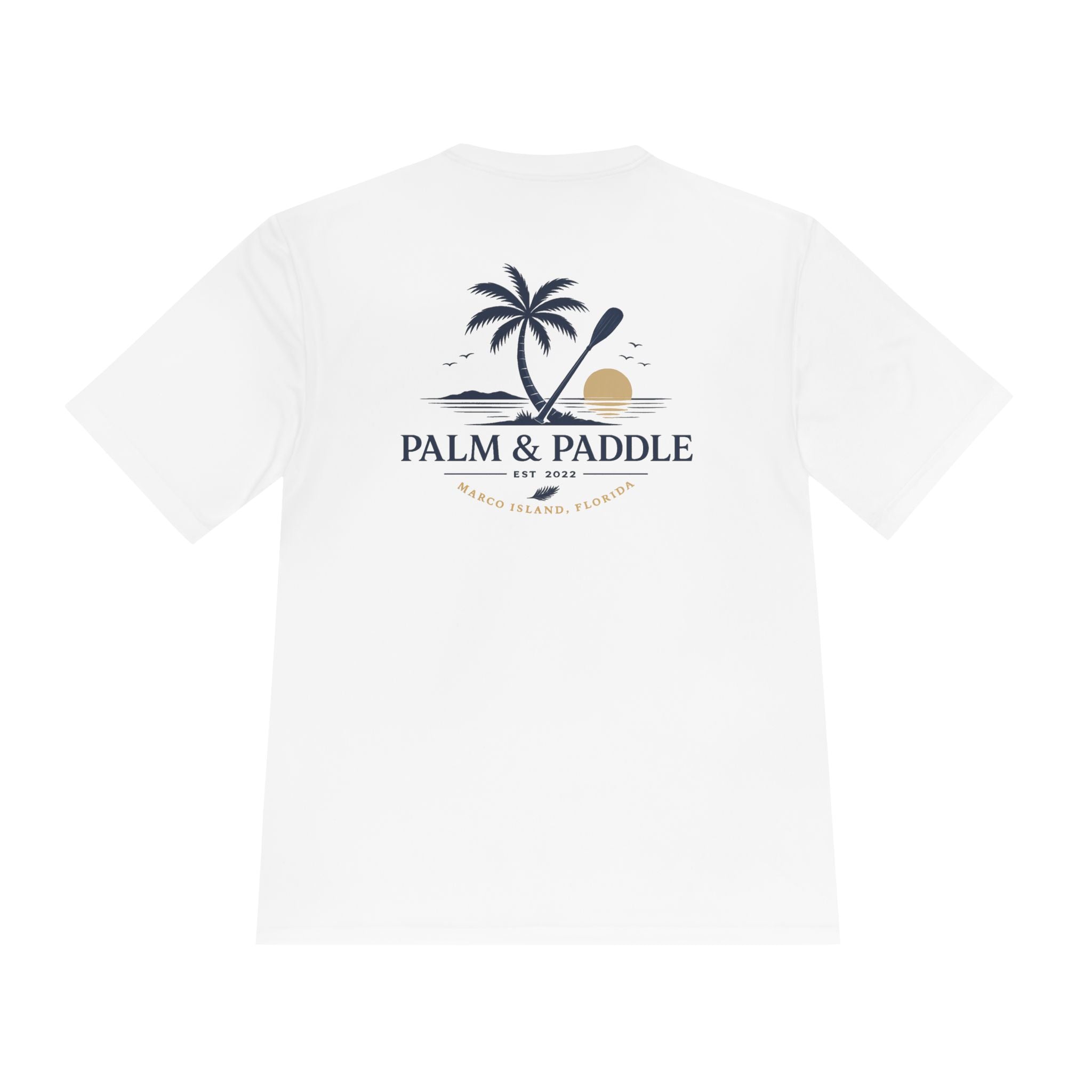 Palm & Paddle Performance Tee — Beach Shirt
