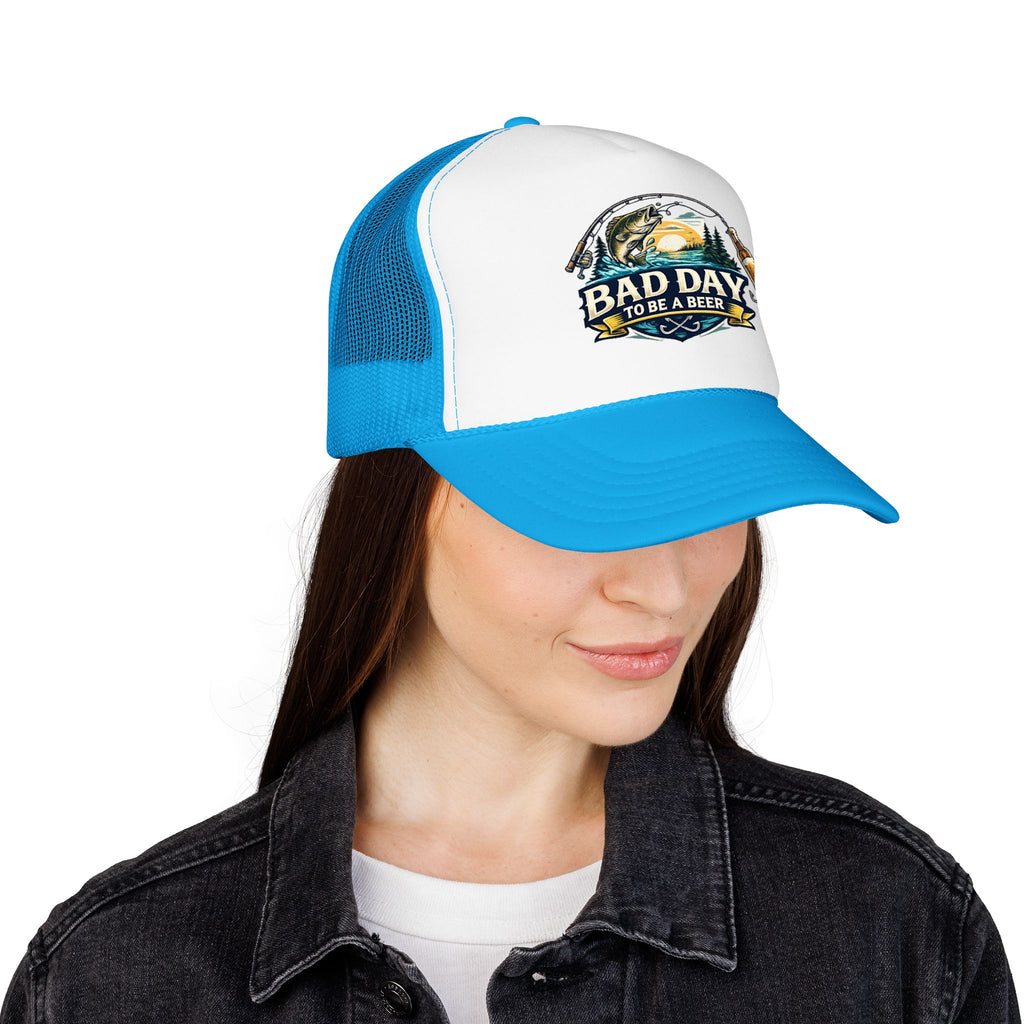 Bad Day To Be A Beer Trucker Hat — Vintage Beer Patch Foam Trucker Cap