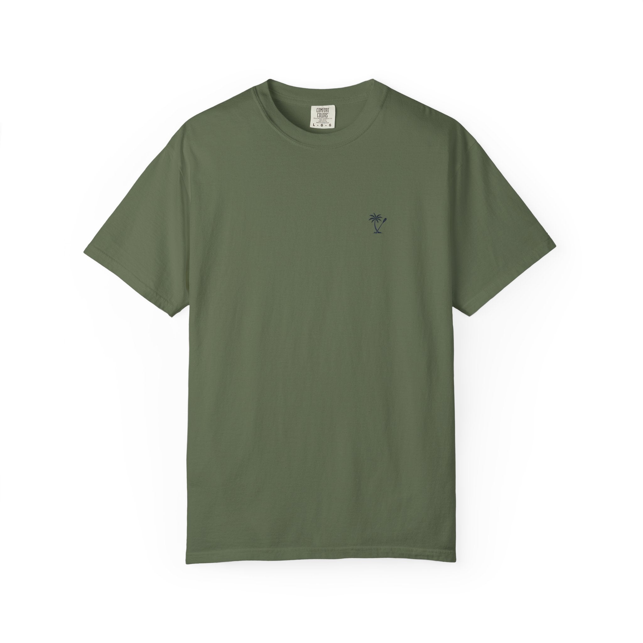 Palm & Paddle logo T-Shirt | Palm tree paddle beach design