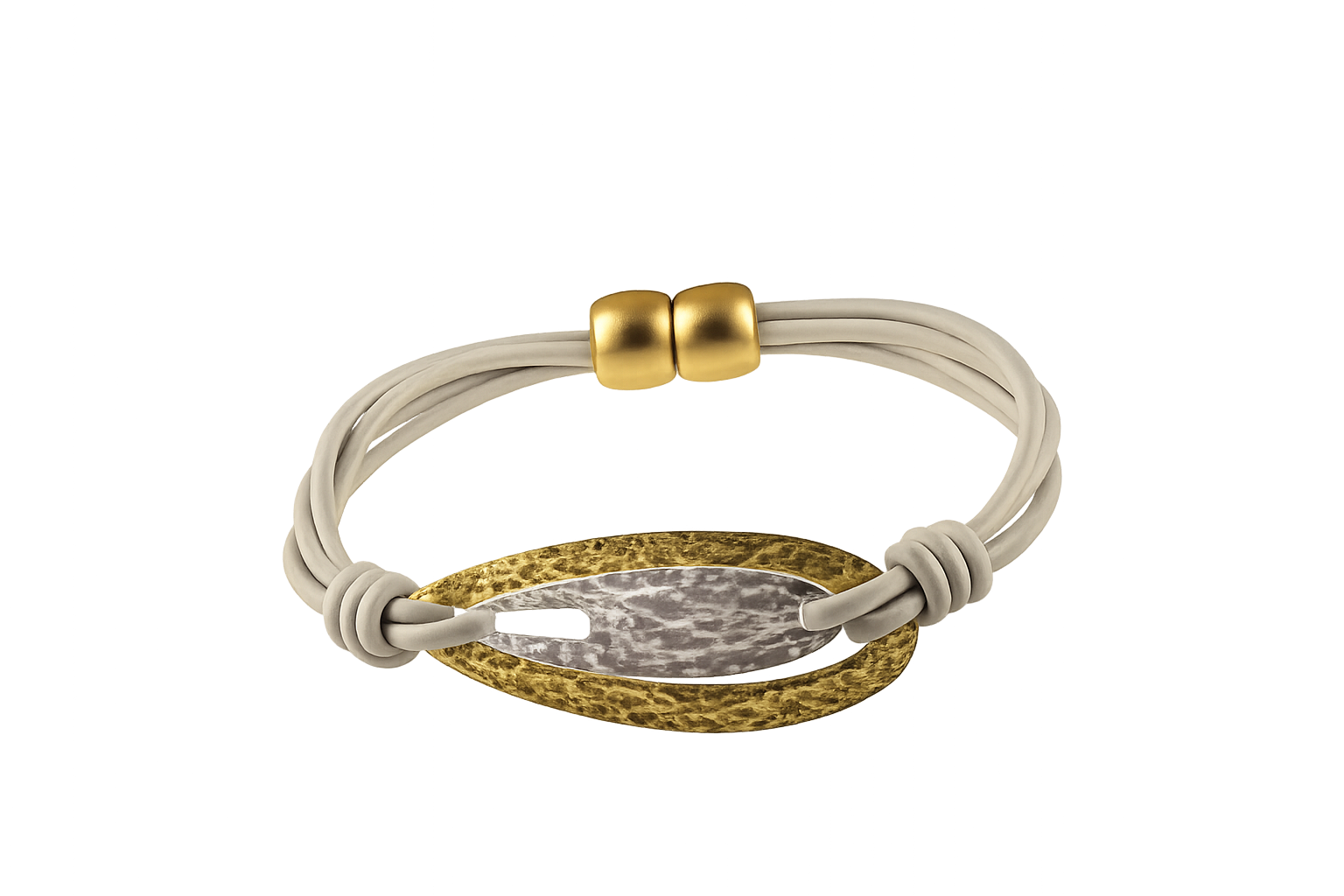 Orgin Elegant Bracelet Connector With Leather Cords